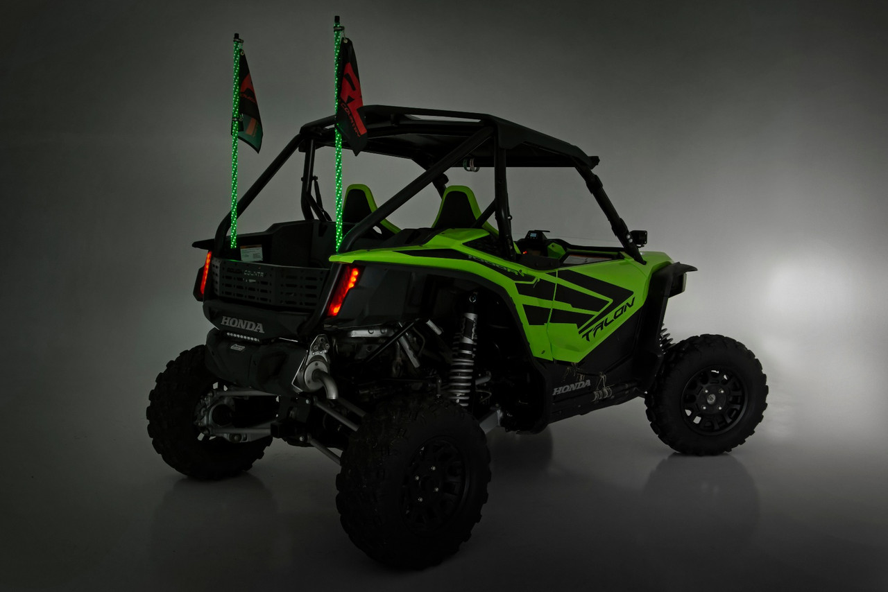 Rough Country - Whip Mount - Bed - 4' Multl-Color LED Whip Pair - Honda Talon 1000 - 92039