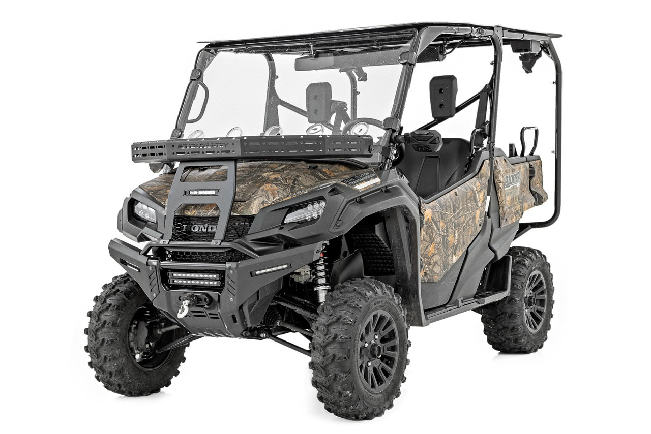 Rough Country - Front Cargo Rack -Black Series LED - 6 in. Light - Slim Line - Honda Pioneer 1000 - 92059