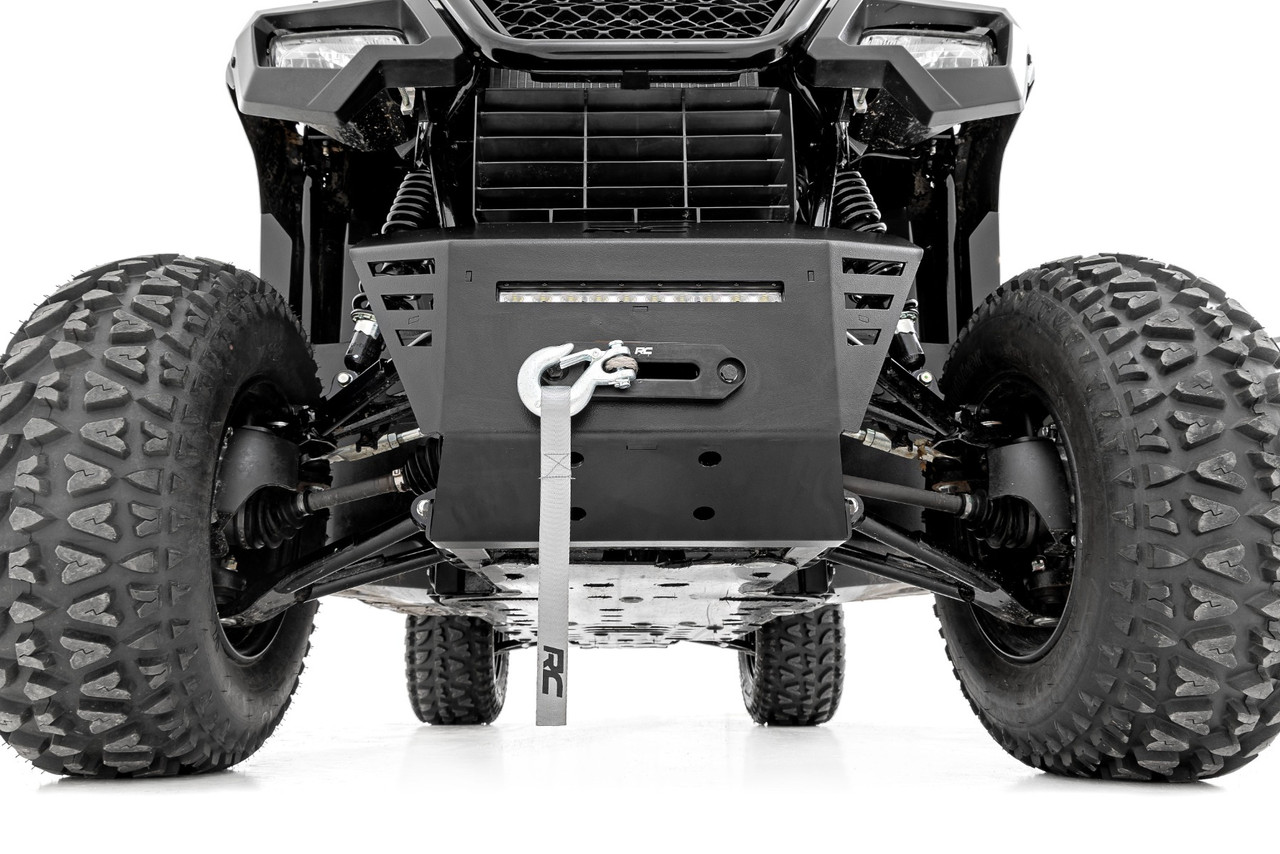 Rough Country - Winch Plate - 4500-LB Winch - 10 in. Black Slimline - Honda Pioneer 520 - 92079