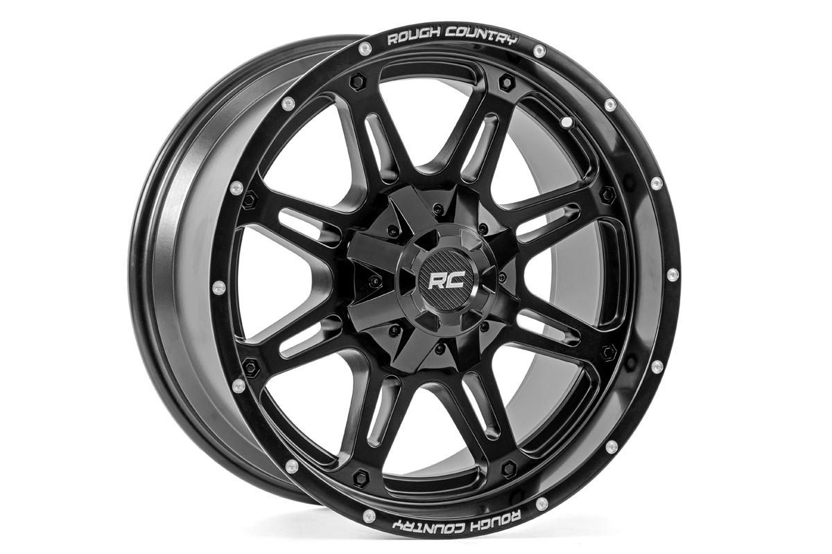 Rough Country - Rough Country 94 Series Wheel/One-Piece/Matte Black/20x9/6x5.5/6x135/0mm - 94209012