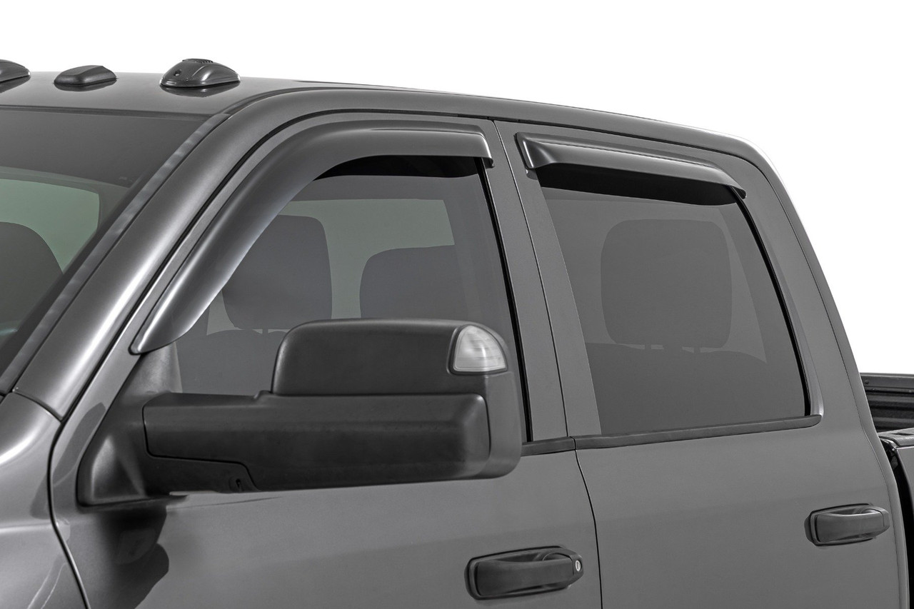 Rough Country - Side Window Deflectors - Tape On Rain Guard - Ram 1500 (09-18) 2500 (10-24) - 942924