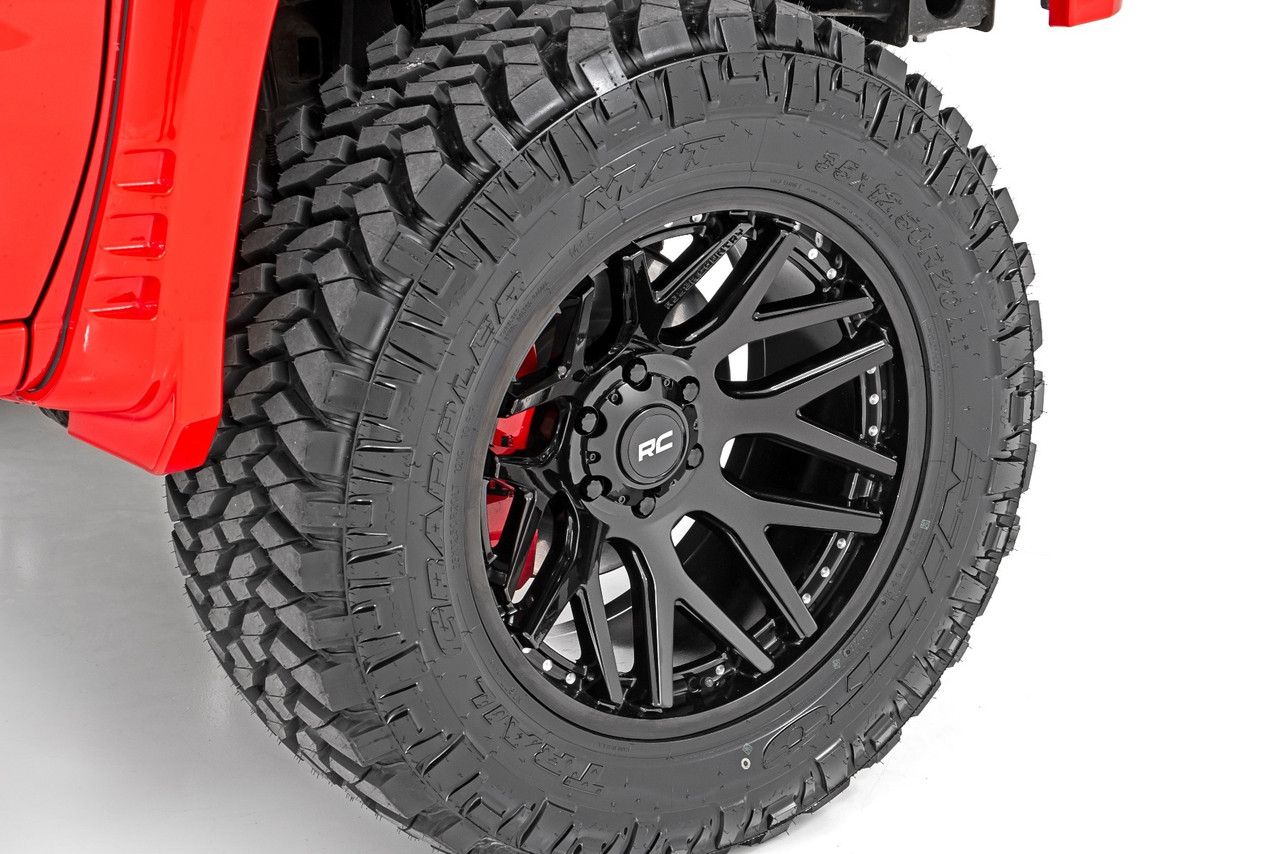 Rough Country - Rough Country 95 Series Wheel/One-Piece/Gloss Black/20x10/6x5.5/-25mm - 95201012