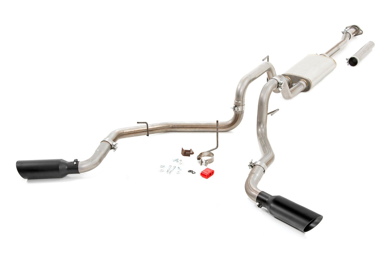 Rough Country - Performance Cat-Back Exhaust - Stainless - 2.7/3.5/5.0L - Ford F-150 (21-25) - 96018