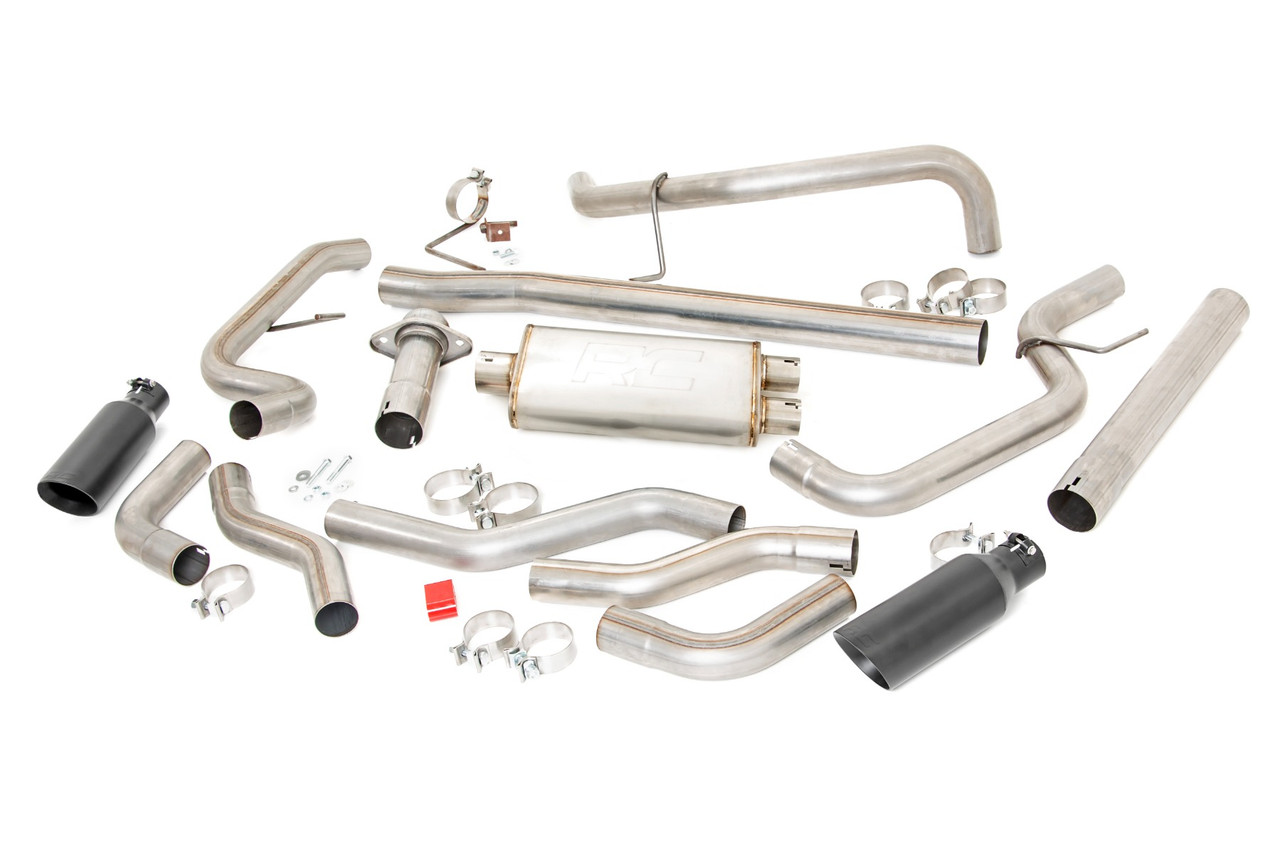Rough Country - Performance Cat-Back Exhaust - Stainless - 2.7/3.5/5.0L - Ford F-150 (21-25) - 96018