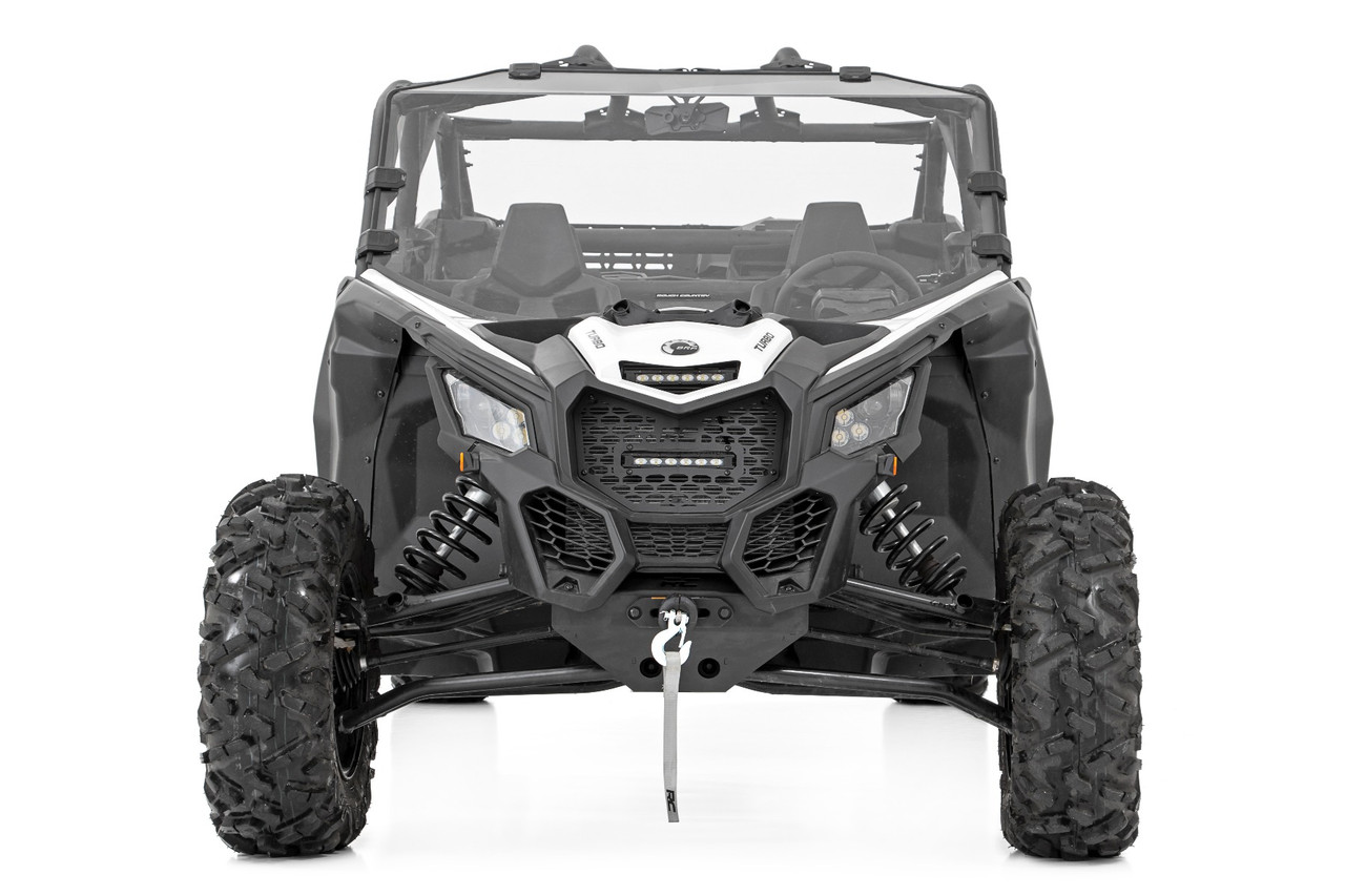 Rough Country - LED Light Kit - Cowl Mount - 6 in. Black Slimline - Can-Am Maverick X3 - 97020