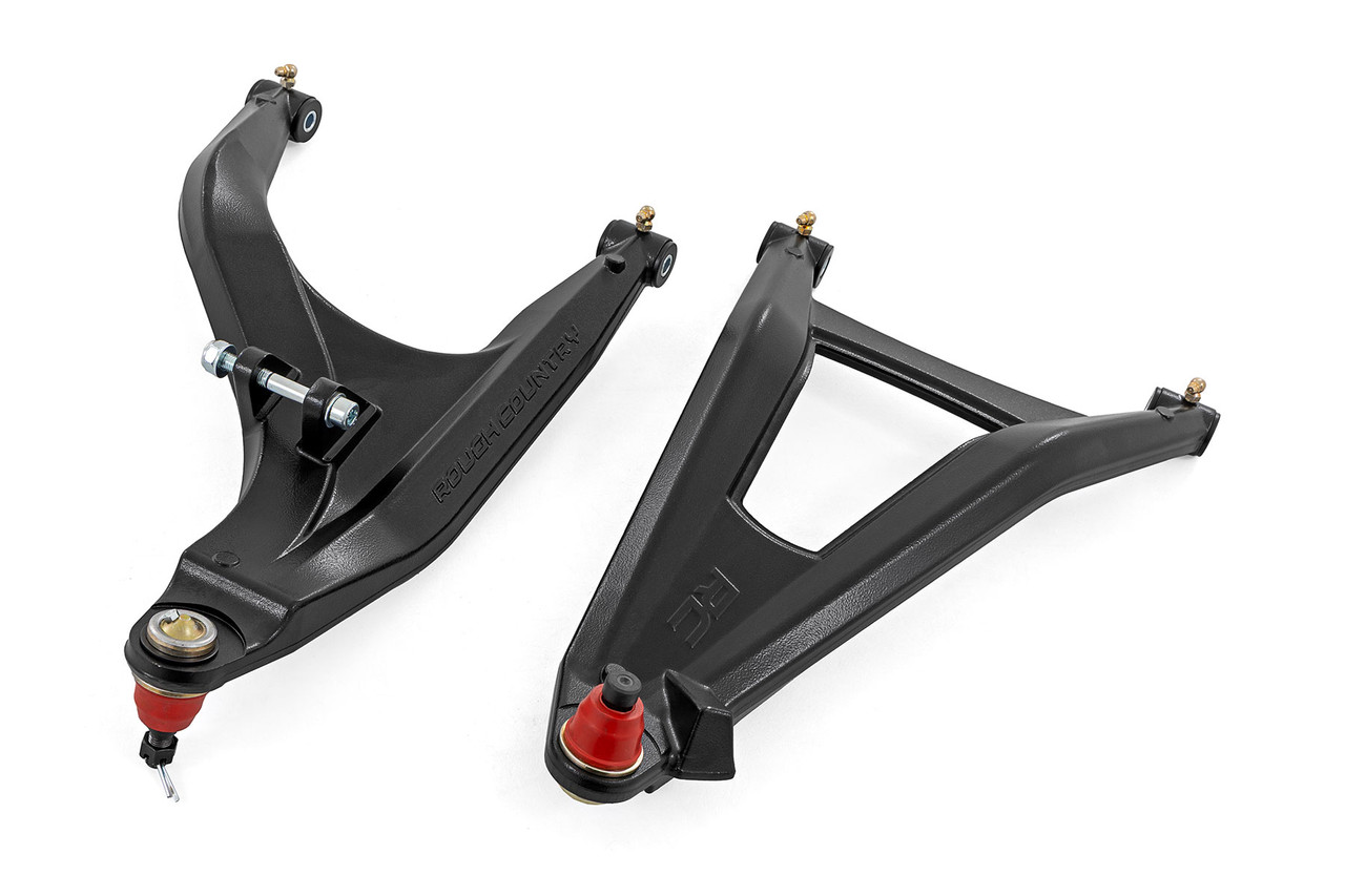 Rough Country - Aluminum Control Arms - High Clearance w/ 2 in. Forward Offset - Can-Am Defender HD 5/HD 8/HD 9/HD 10 - 97041BLK