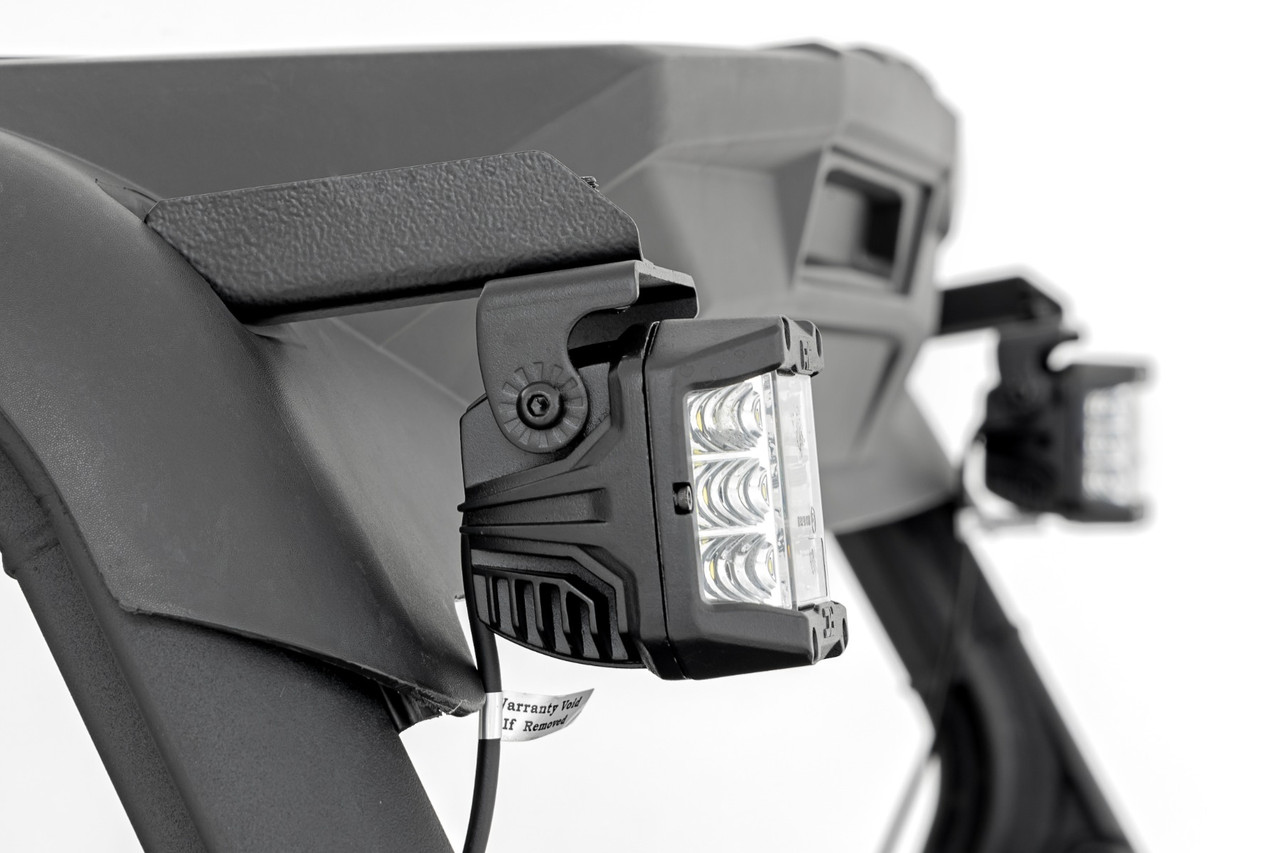 Rough Country - LED Light Kit - Rear Mount - 2 in. Black Pair - Flood - Can-Am Maverick Sport 1000R - 97082