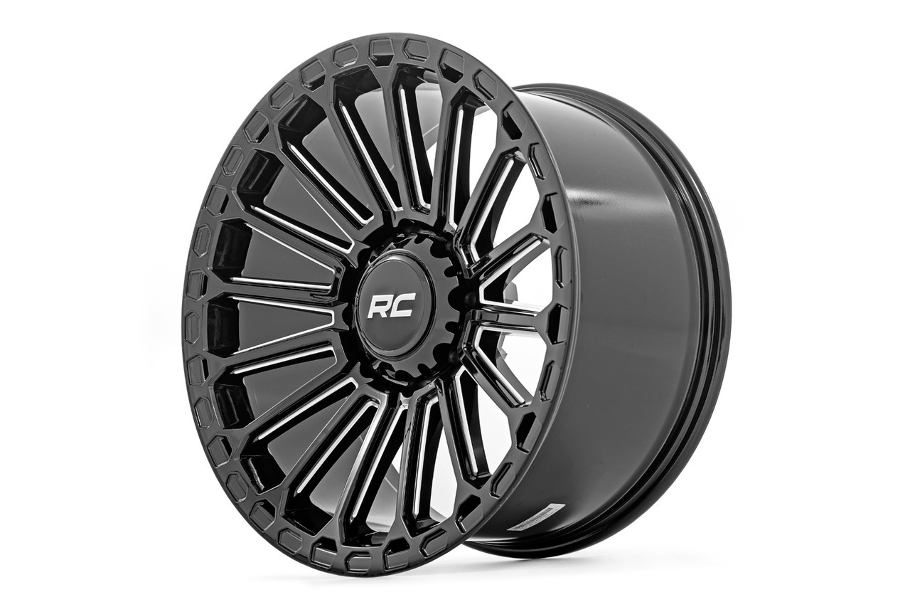 Rough Country - Rough Country 97 Series Wheel/One-Piece/Gloss Black/17x9/6x5.5/-12mm - 97170912