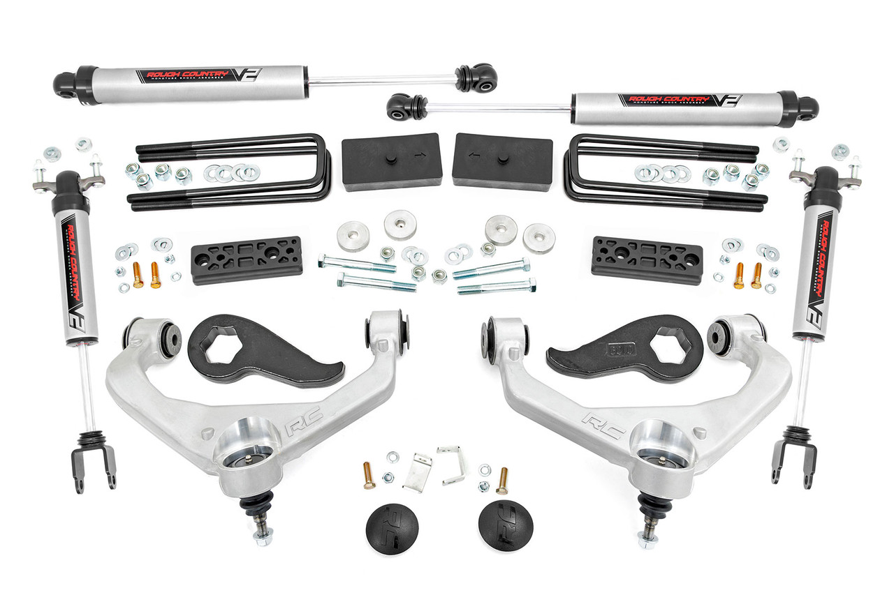Rough Country - 3 Inch Lift Kit - UCAs - V2 - w/ Overloads - Chevy/GMC 2500HD/3500HD (20-25) - 97770