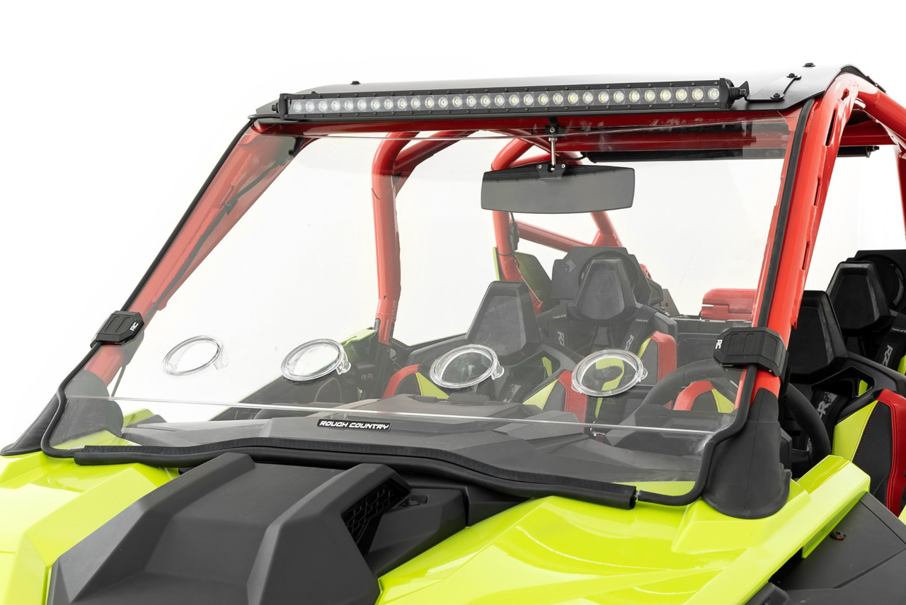Rough Country - Vented Full Windshield - Scratch Resistant - Polaris RZR Turbo R - 98202210