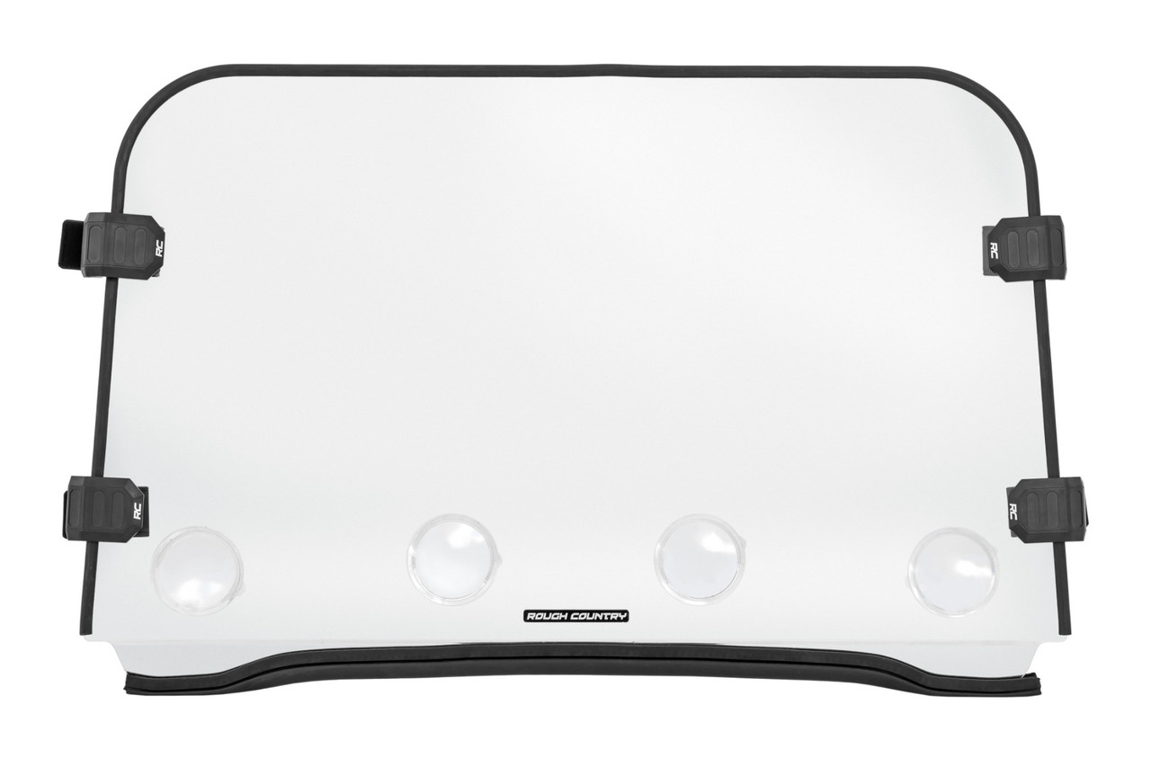 Rough Country - Vented Full Windshield - Scratch Resistant - Polaris Ranger RZR S 800/RZR 4 800 - 98211410