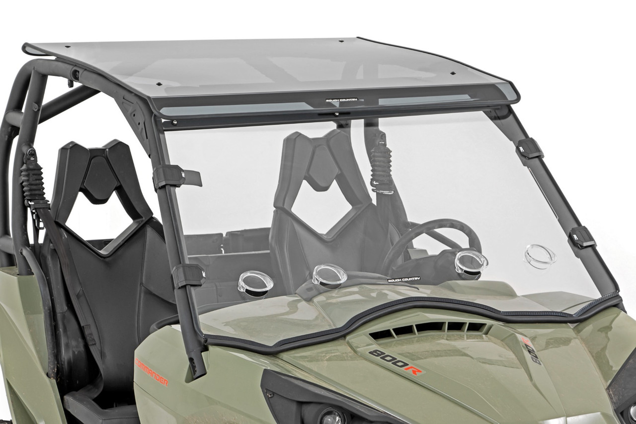 Rough Country - Vented Full Windshield - Scratch Resistant - Can-Am Commander Max 1000 - 98212030