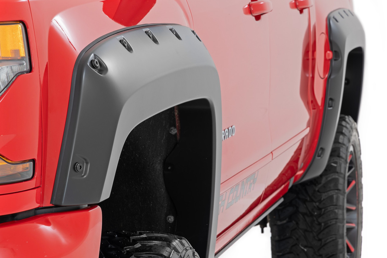 Rough Country - Pocket Fender Flares - 5'9 in. Bed - G7C Red Hot - Chevy Silverado 1500 (14-18 & Classic) - F-C11413A-G7C