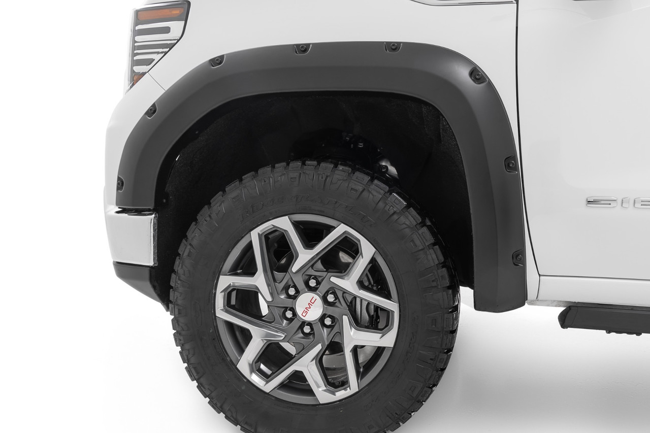 Rough Country - Pocket Fender Flares - GA0 Pacific Blue - GMC Sierra 1500 2WD/4WD (2019-2025 & Classic) - F-C11950A-GA0