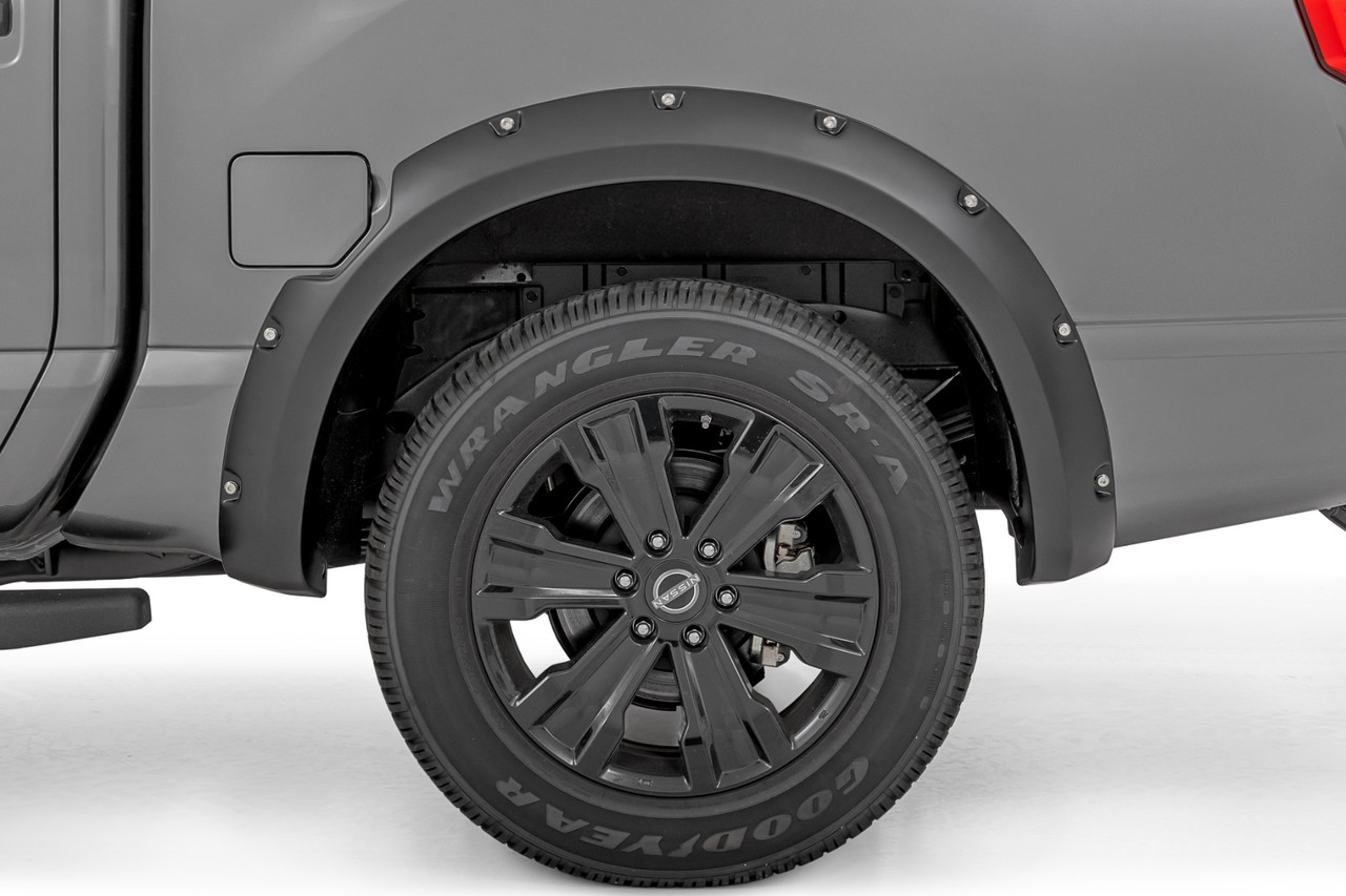 Rough Country - Pocket Fender Flares - KAD Gun Metal - Nissan Titan 2WD/4WD (2017-2024) - F-N101705A-KAD