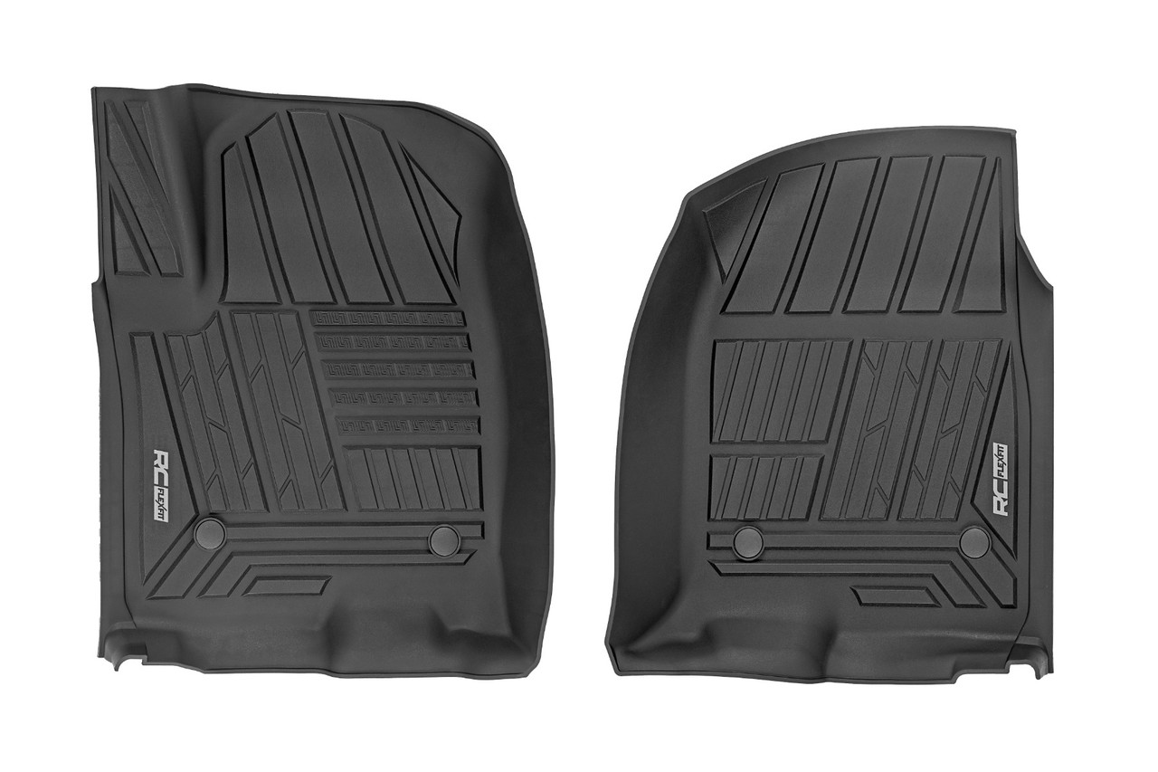 Rough Country - Flex-Fit Floor Mats - Front - Bucket - Chevy/GMC 1500/2500HD/3500HD (19-25 & Classic) - FF-2161