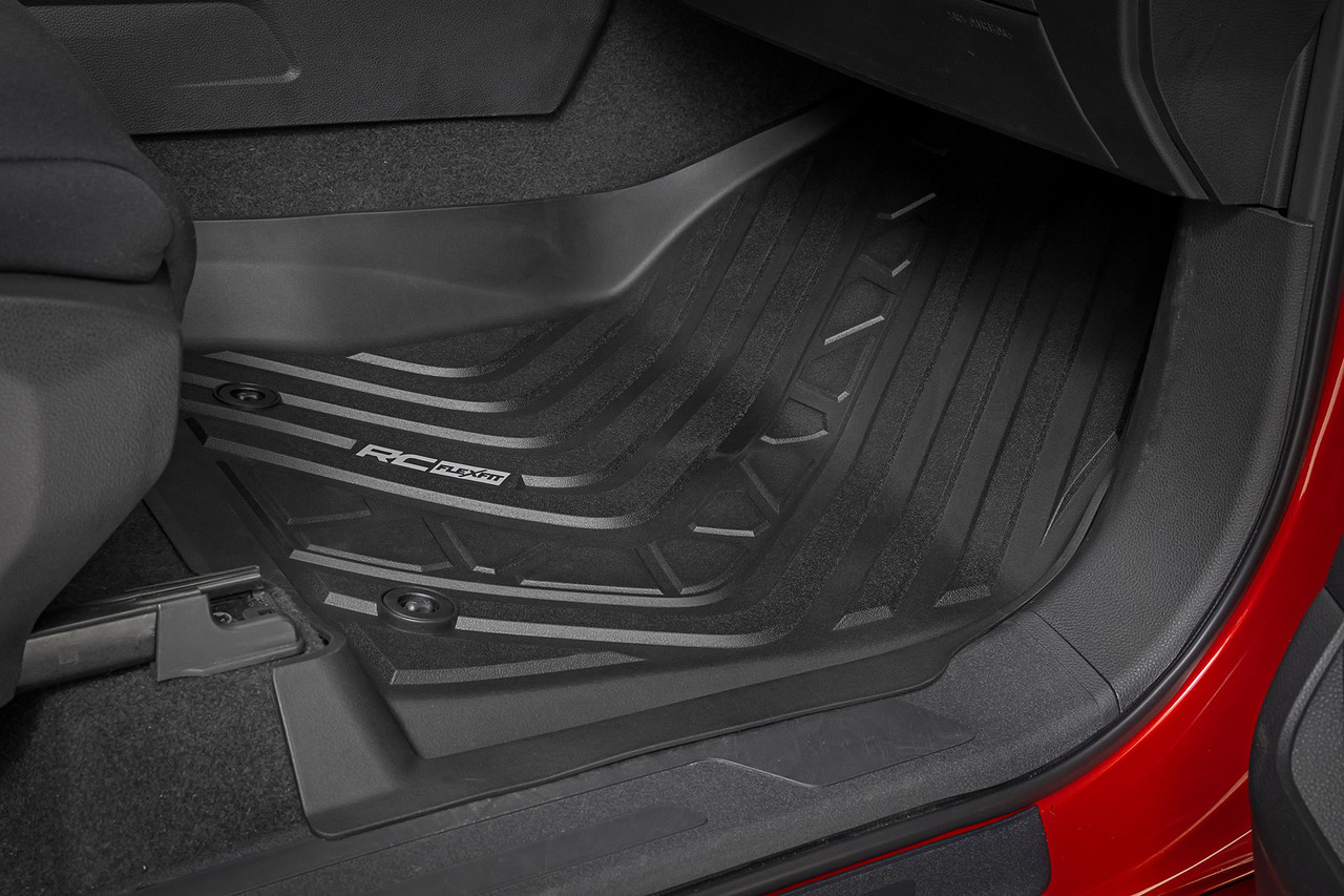 Rough Country - Flex-Fit Floor Mats - FR - CrewMax - Toyota Tundra 2WD/4WD (2022-2025) - FF-7170