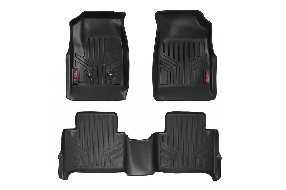 Rough Country - Floor Mats - FR & RR - Crew - Chevy/GMC Canyon/Colorado 2WD/4WD (2015-2022) - M-21513