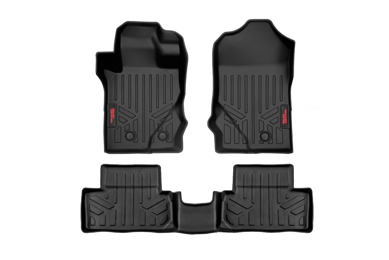Rough Country - Floor Mats - Front & Rear - Ford Bronco (2 Door) 4WD (2021-2025) - M-51632