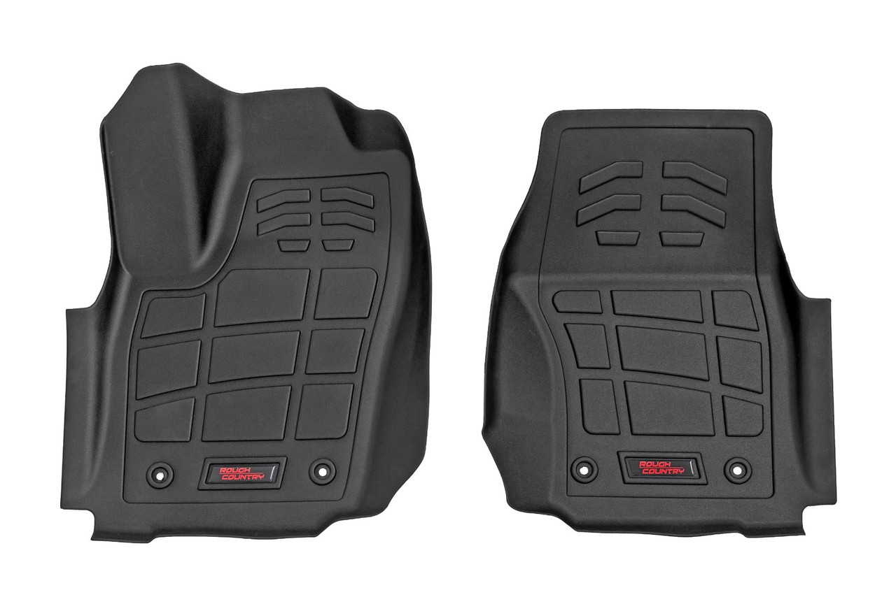Rough Country - Sure-Fit Floor Mats - Front - Double Cab - Toyota Tacoma 2WD/4WD (2024-2025) - SM71223_A