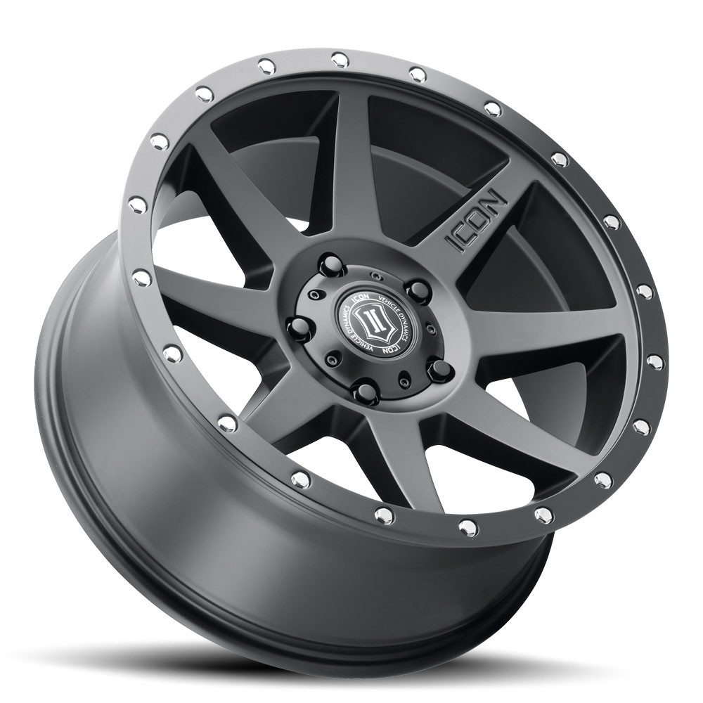 ICON ALLOYS REBOUND SAT BLK - 20 X 9 / 5X5 / -12MM / 4.5" BS - 1820907345SB