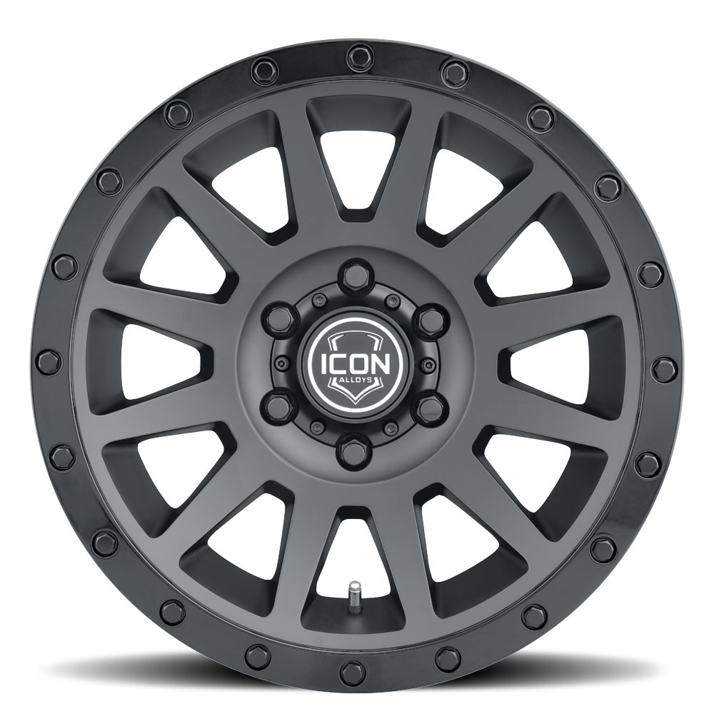 ICON Alloys Compression Double Black 17 x 8.5 / 5 x 5 -6mm Offset 4.5" BS - 2017857345DB