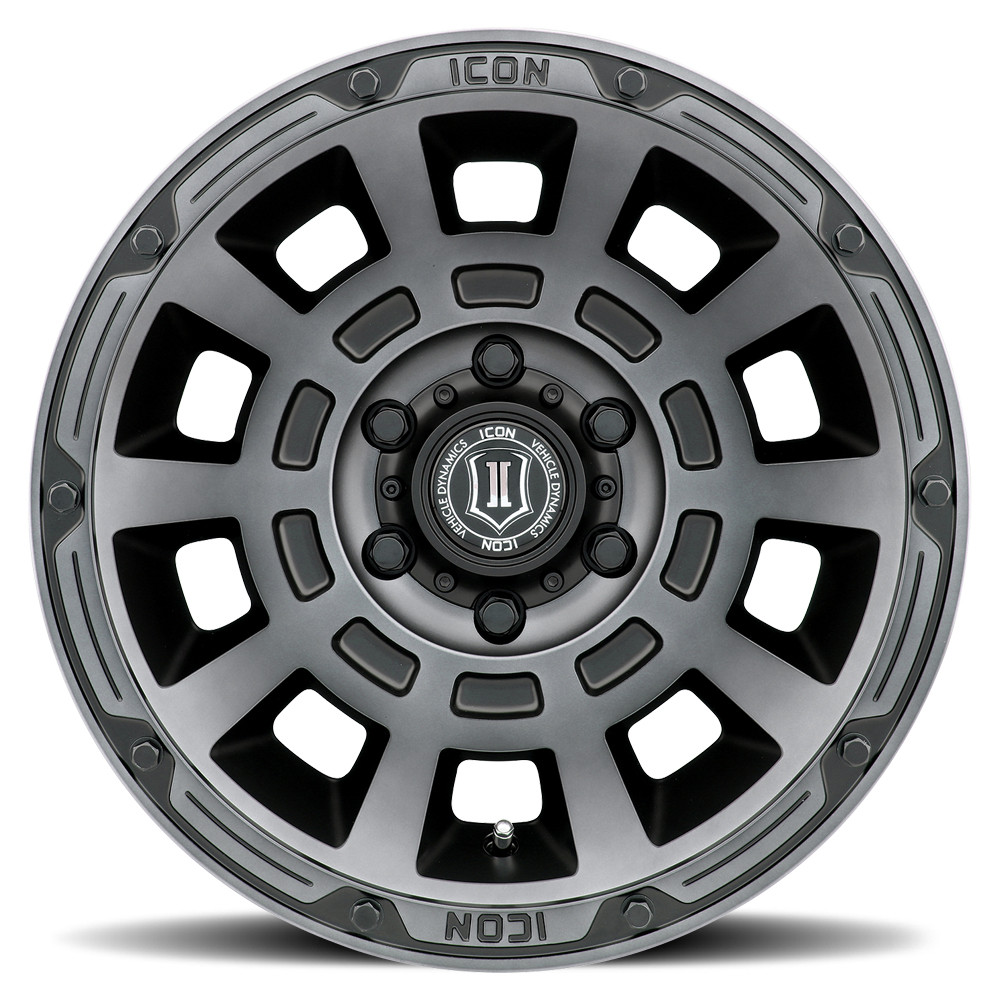 ICON ALLOYS THRUST SMK SAT BLK - 17 X 8.5 / 6 X 135 / 6 MM / 5" BS - 2817856350SSBT