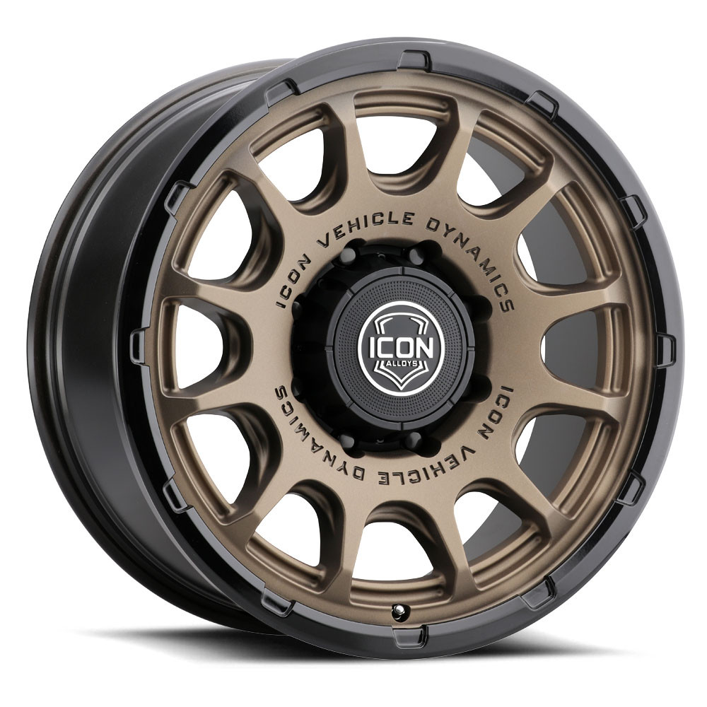 ICON Alloys Rancho Satin Bronze w/ Gloss Black Lip 20 x 9 / 8 x 170 6mm Offset 5.25" BS - 8420908152SBGB