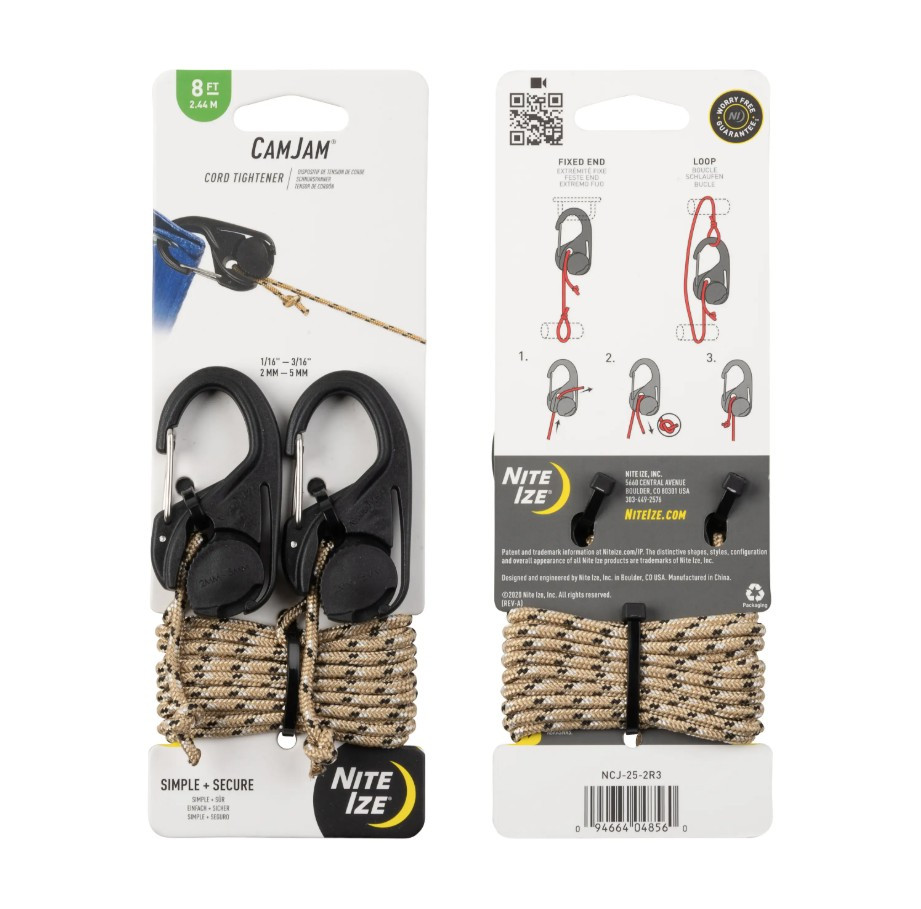 CamJam® Cord Tightener 2 Pack 8'