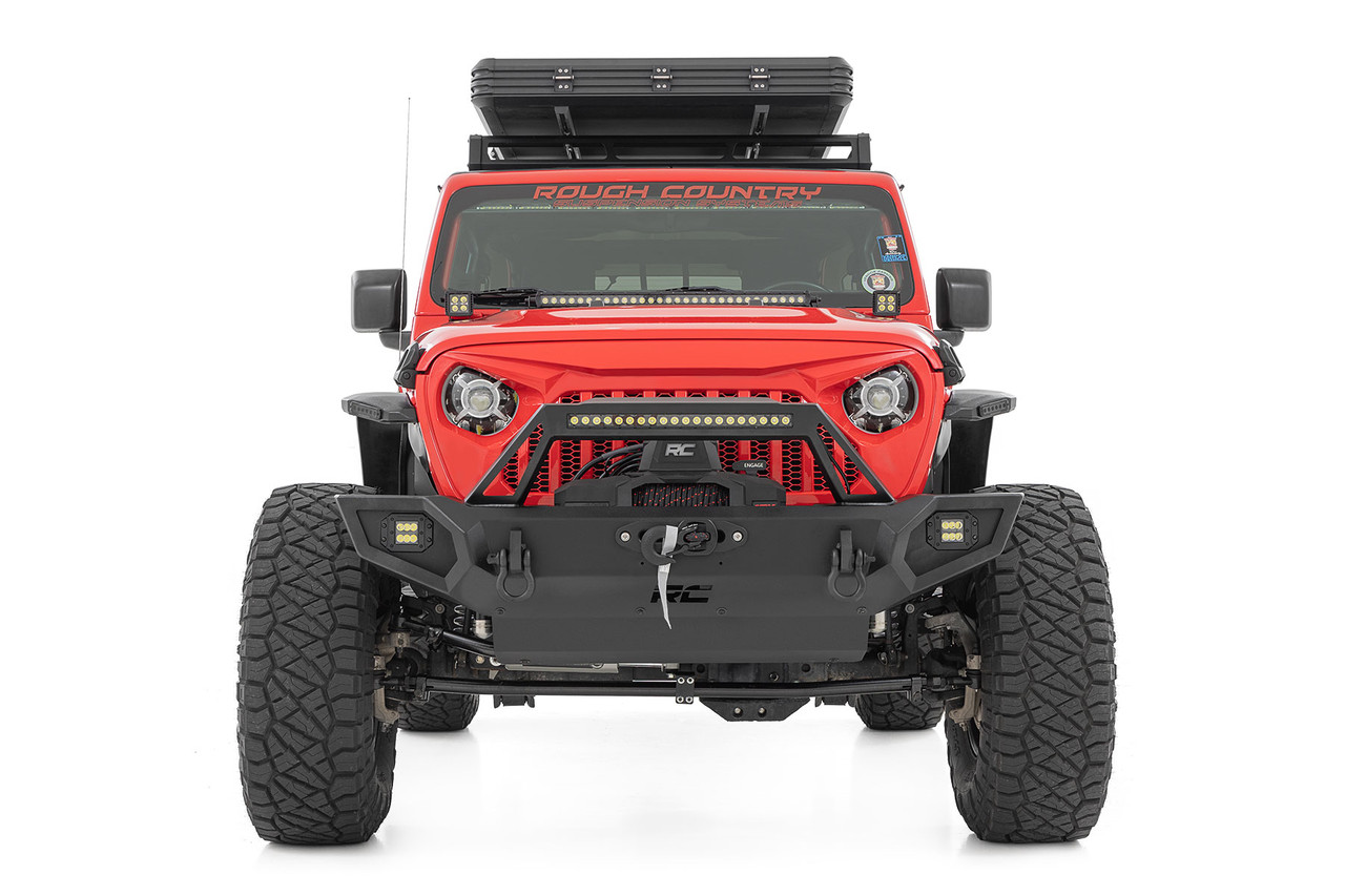 Rough Country - Front Winch Bumper - 9500S - Jeep Gladiator JT/Wrangler JK & JL/Wrangler Unlimited 4WD - 10660 - 10660