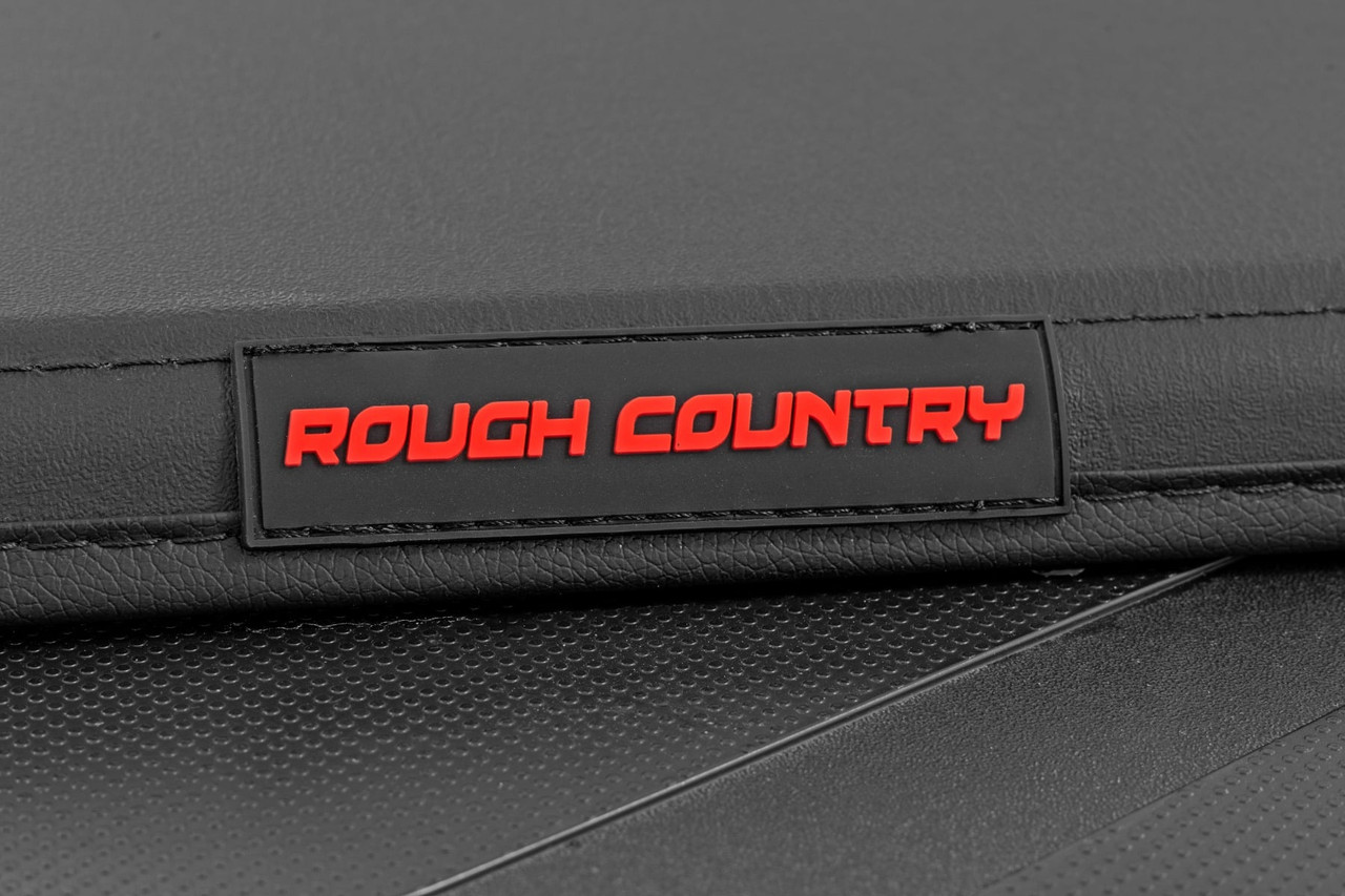 Rough Country - Soft Tri-Fold Bed Cover - 5'7" Bed - with and w/o OE Rail - Toyota Tundra (22-26) - 41419560A - 41419560A