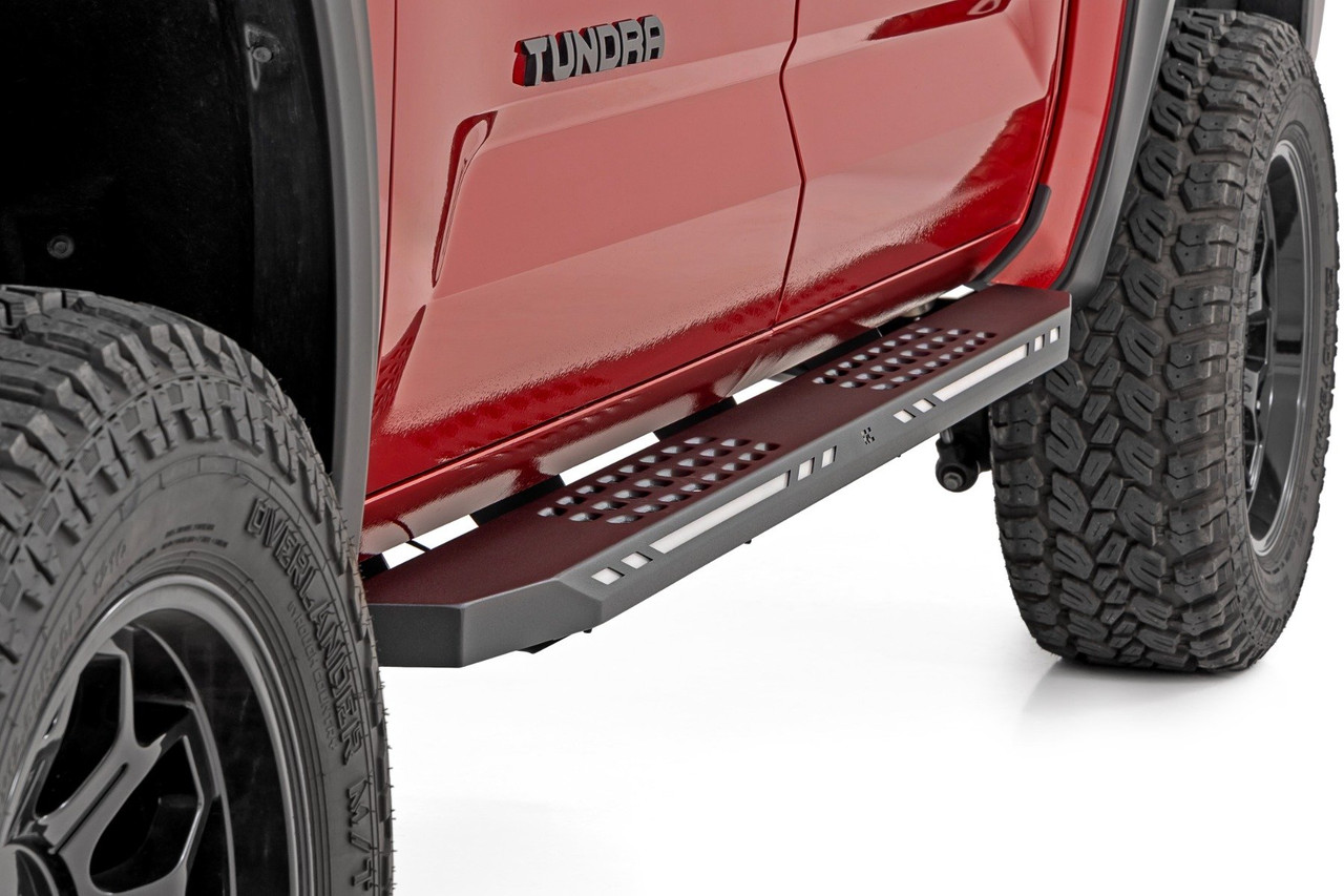 Rough Country - AC2 Running Boards - Amber/White - CrewMax - Toyota Tundra 2WD/4WD (22-26) - 57008 - 57008