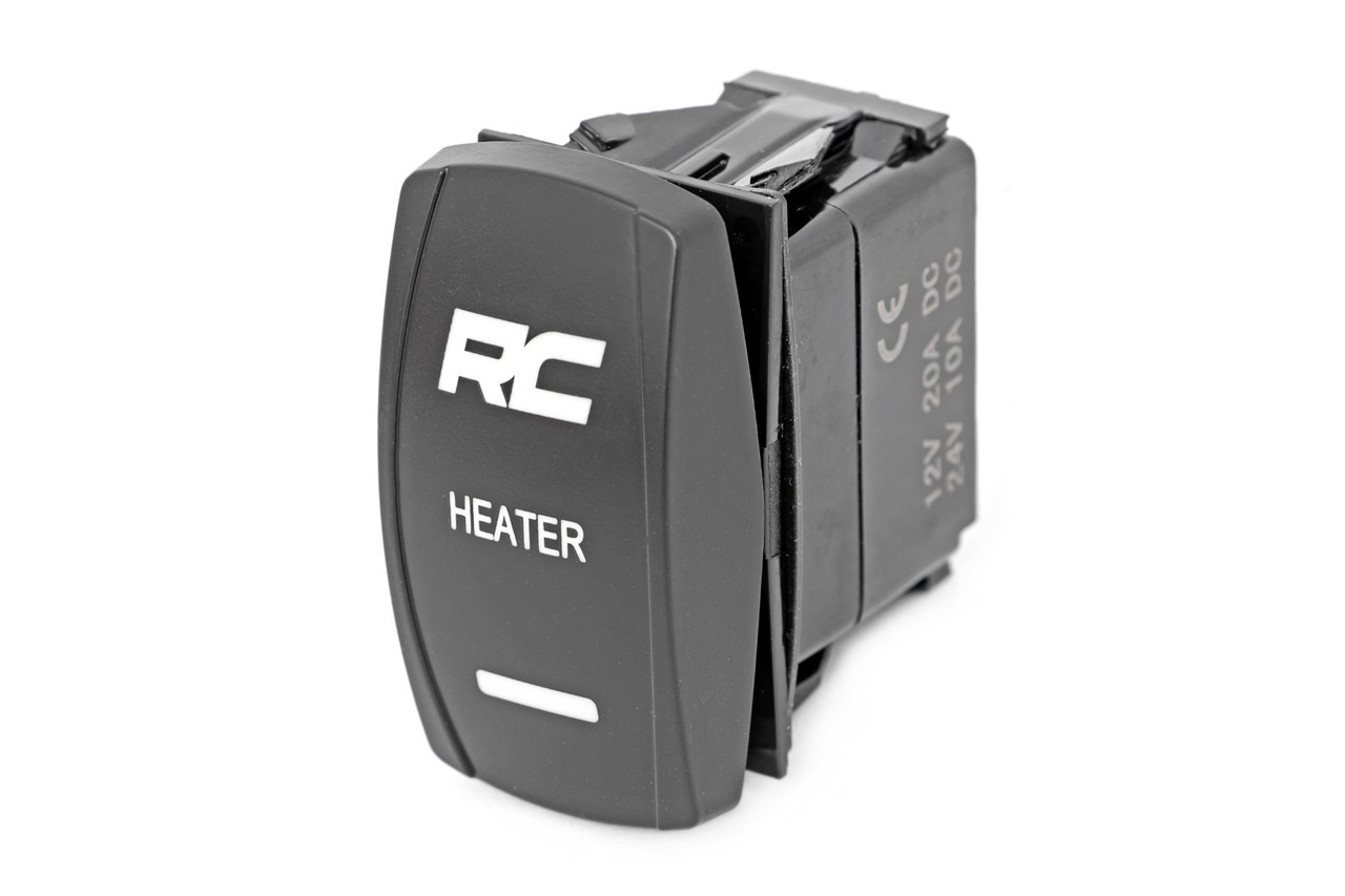 Rough Country - Rocker Switch - Cab Heater - 2x1 with Logo - Blue Back Light - Polaris General XP 4 1000  - 710HS - 710HS