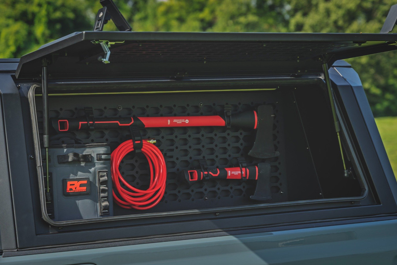 Rough Country - Bed Cap Molle Panel Side Storage Bin - Drivers Side - Jeep Gladiator JT (20-25) - 734054 - 734054