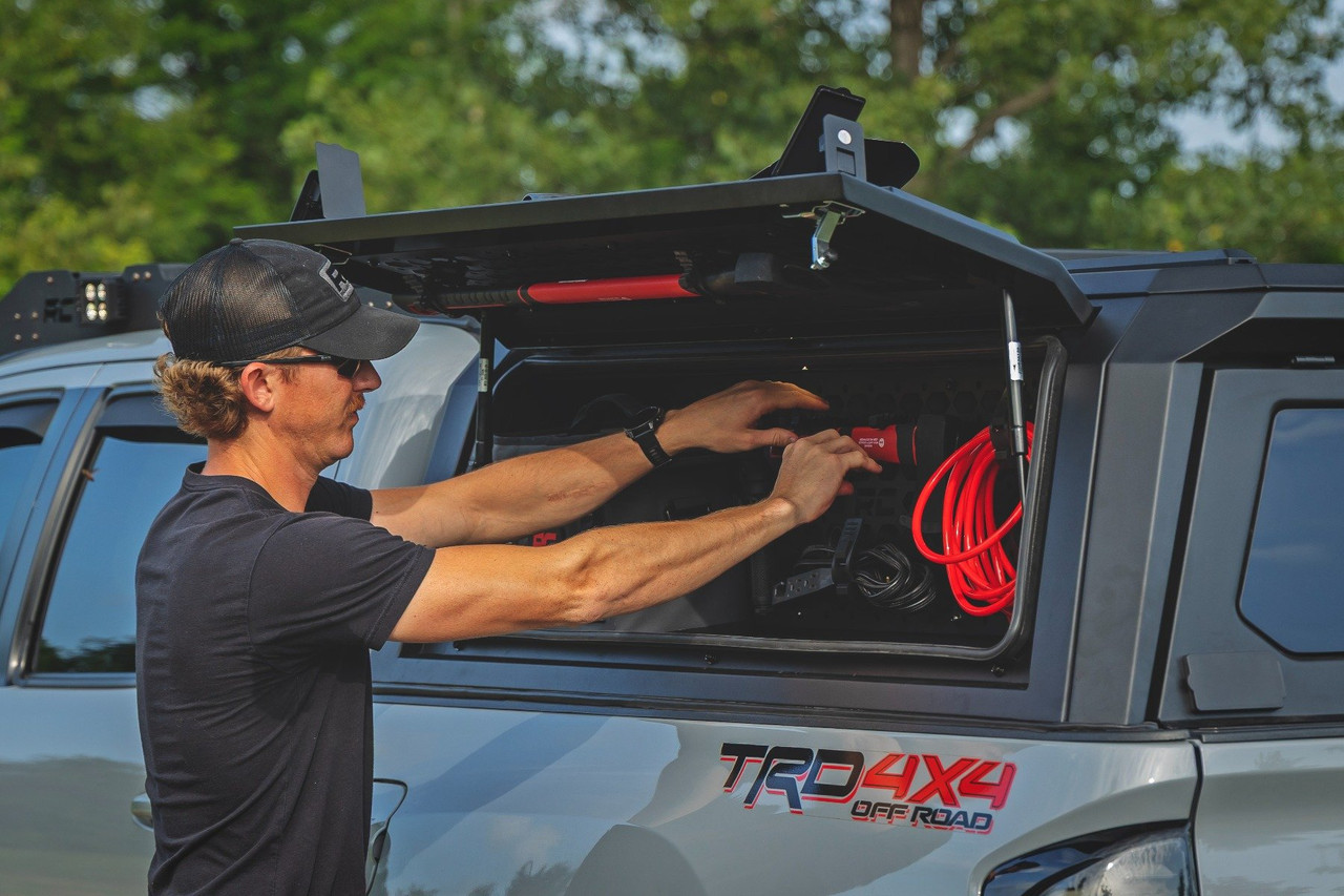 Rough Country - Bed Cap Molle Panel Side Storage Bin - Drivers Side - Toyota Tacoma (16-23) - 734064 - 734064