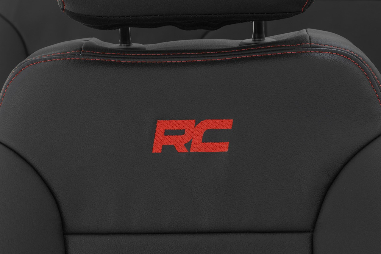 Rough Country - Premium Seat Covers - FR Bucket - RR 60/40 - Chevy/GMC Sierra 1500 (19-25)/Silverado 1500 (19-26) - 91071L - 91071L