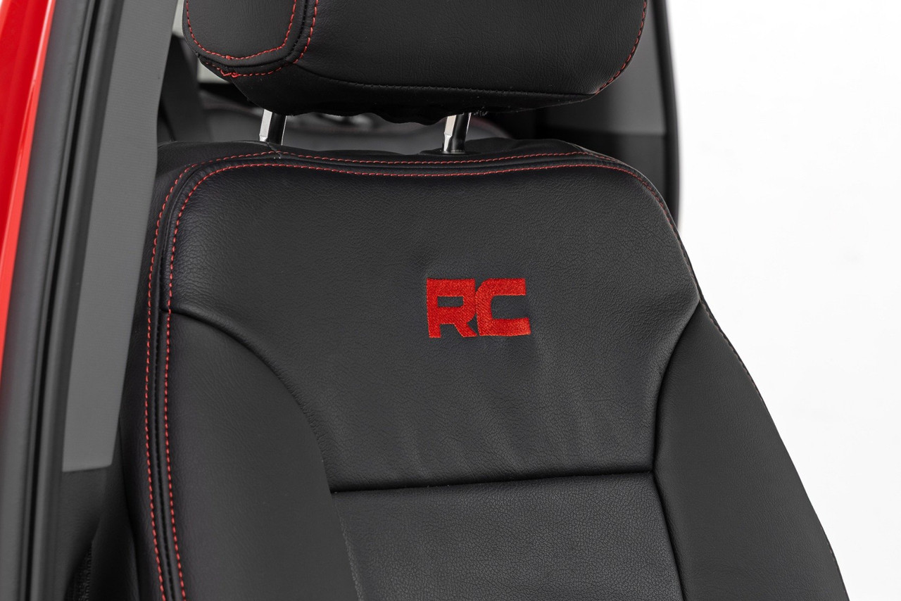 Rough Country - Premium Seat Covers - FR Bucket - RR 60/40 - Chevy/GMC Sierra 1500 (19-25)/Silverado 1500 (19-26) - 91071L - 91071L