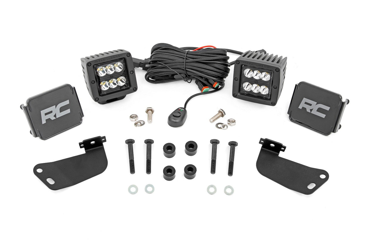 Rough Country - LED Light Kit - Front Mount - 2" Black Pair - Segway 570 F - 93217 - 93217