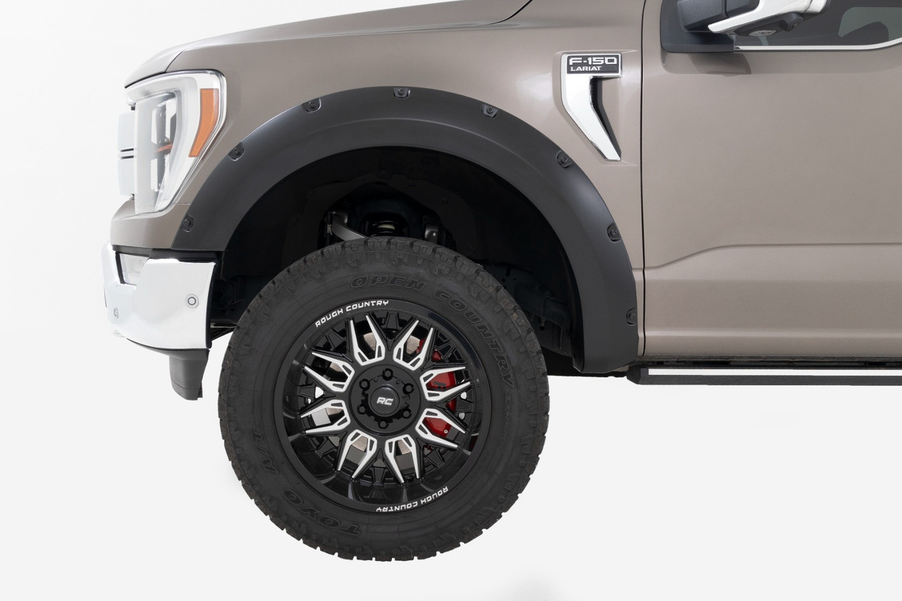 Rough Country - Pocket Fender Flares - T9 Marsh Gray - Ford F-150 2WD/4WD (2021-2026) - F-F20911B-T9 - F-F20911B-T9
