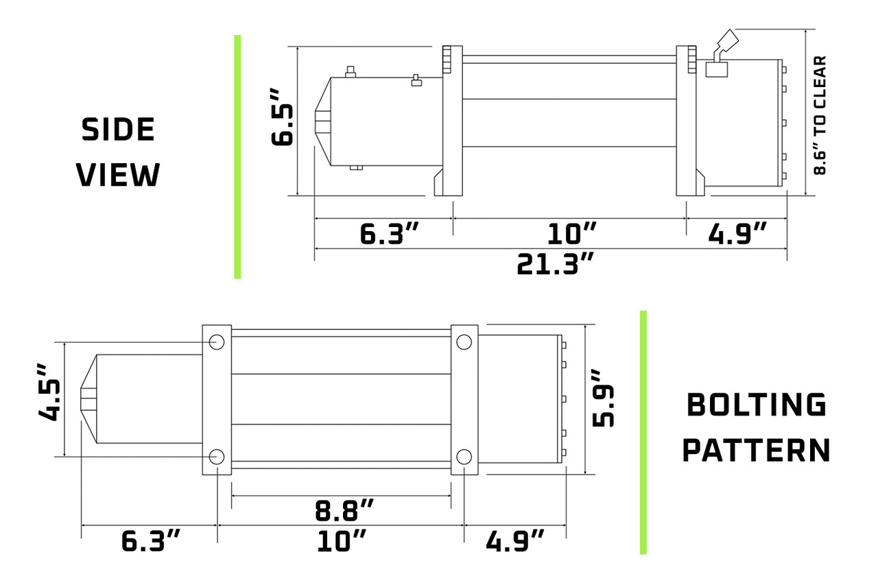 MONSTER WINCH 12000LBS 12v Electric (Steel Cable)