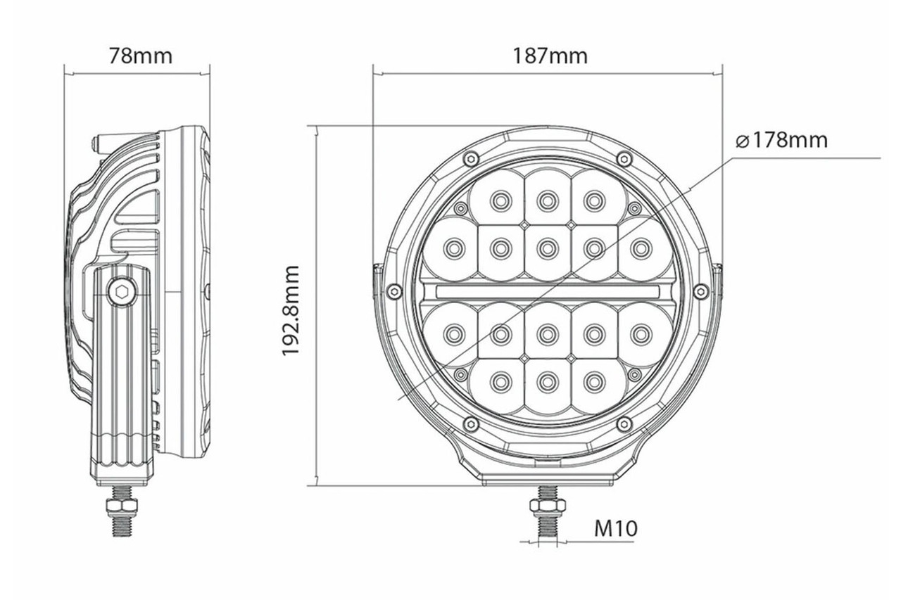7" Meteor Driving Light With Daytime Running Light