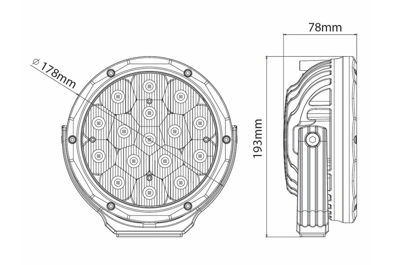 7" Blast Phase II Spot LED Driving Light Kit