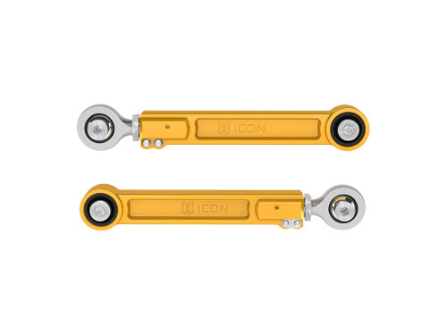 ICON 2022-2025 Toyota Tundra/2023-2025 Toyota Sequoia/2024-2025 Toyota Tacoma/2024 Toyota Land Cruiser 250 Series/2024 Lexus GX550/2025 Toyota 4Runner Rear Billet Upper Link Kit Gold Anodizing - 54102G