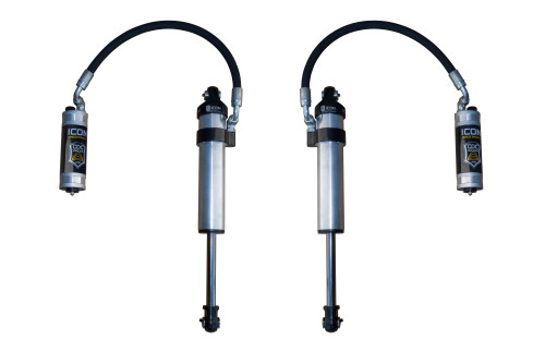 ICON 2003-2024 Toyota 4Runner/2005-2023 Toyota Tacoma/2007-2014 Toyota FJ Cruiser Front 2.5 VS Stock Width Remote Reservoir w/ CDCV Secondary Shocks Pair - 59702CP-CB
