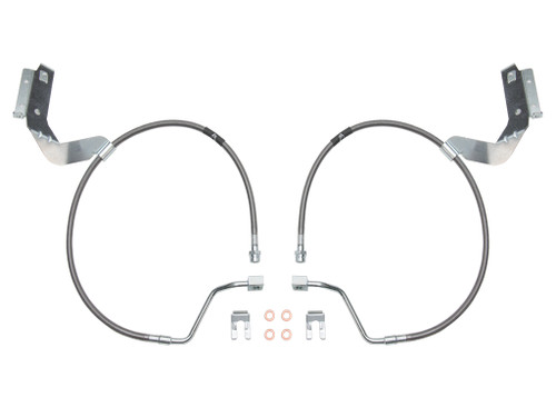 ICON 2017-2025 Ford F-250/F-350 Super Duty Front 2.5” Lift Extended Stainless Brake Line Kit - 61111