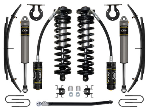 ICON 08-10 Ford F250/F350 2.5-3" Lift Stage 2 Coilover System w/ Leaf Springs - K63182