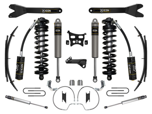 ICON 2023-2025 Ford F-250/F-350 Super Duty 4WD 4-5.5" Lift Stage 3 Coilover Conversion System w/ Radius Arms & Expansion Packs - K63213RL