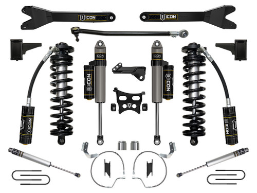 ICON 2023-2025 Ford F-250/F-350 Super Duty 4WD 4-5.5" Lift Stage 4 Coilover Conversion System w/ Radius Arms - K63214R