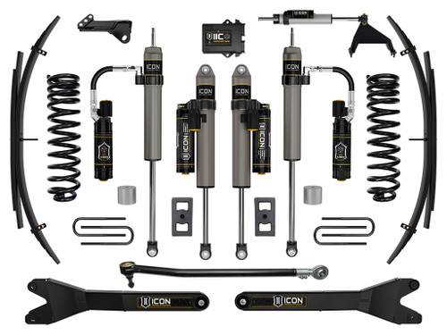 ICON 2023-2025 Ford F-250/F-350 Super Duty 4WD Diesel 2.5" Lift Stage 6 Suspension System w/ Radius Arms and Expansion Packs - K65918RL