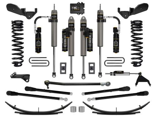 ICON 2023-2025 Ford F-250/F-350 Super Duty 4WD Gas 2.5" Lift Stage 6 Suspension System w/ 4-Link and Expansion Packs - K65919L